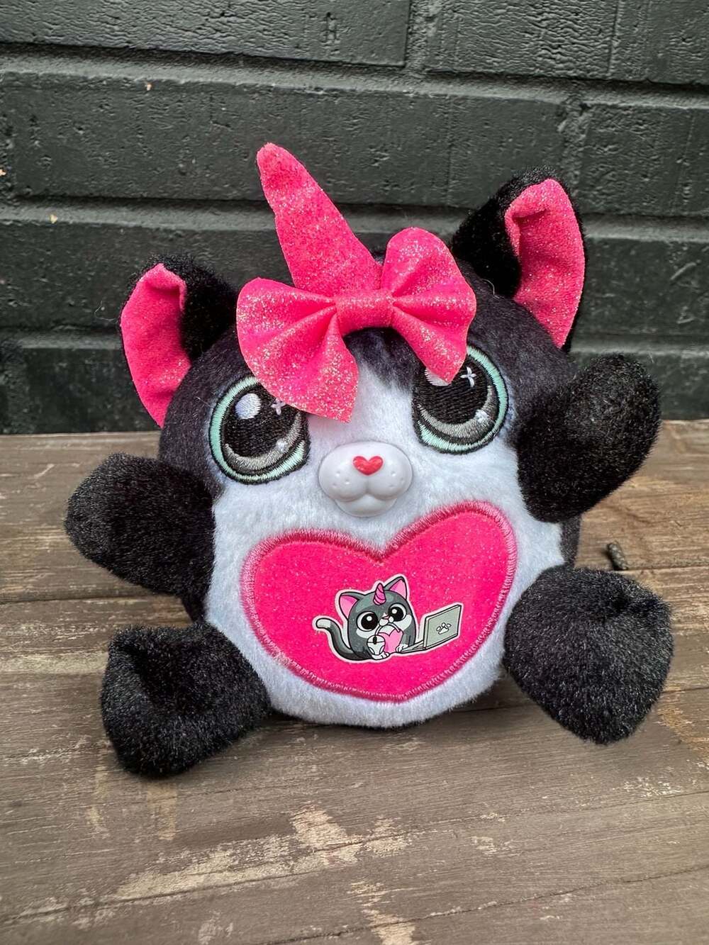 Zuru Rainbocorns Kittycorn Bow Surprise Series 2 Black Cat Plush Stuffed Animal